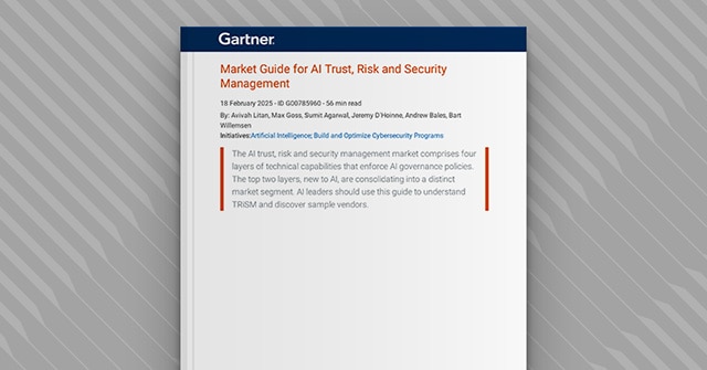 GartnerによるAIの信頼性、リスク、セキュリティ管理に関するマーケットガイド